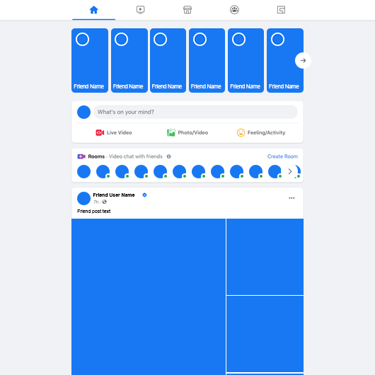 facebook template home page Light