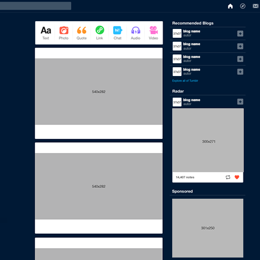 tumblr template profile page preview