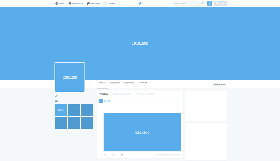 twitter template profile page preview